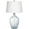 Pacific Coast Lighting Ocean Breeze Clear Blue-Sea Bubble Glass Table Lamp