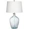 Pacific Coast Lighting Ocean Breeze Clear Blue-Sea Bubble Glass Table Lamp