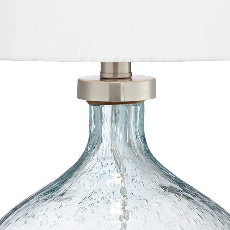 Image 4 Pacific Coast Lighting Ocean Breeze Clear Blue-Sea Bubble Glass Table Lamp more views