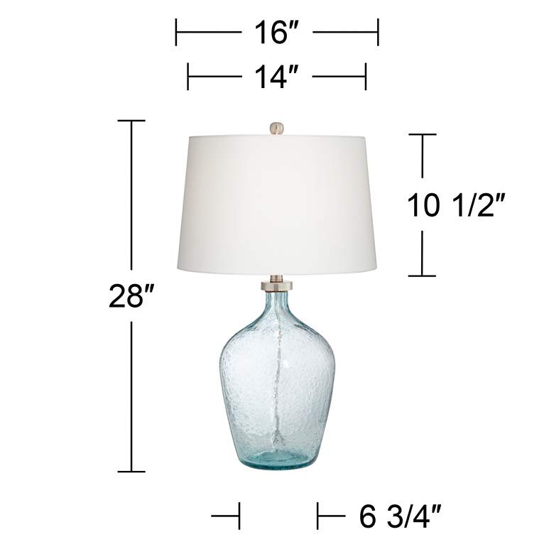 Image 7 Pacific Coast Lighting Ocean Breeze Clear Blue-Sea Bubble Glass Table Lamp more views