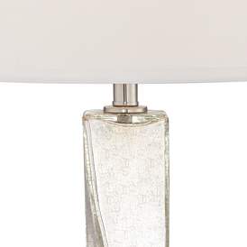 Image3 of Pacific Coast Lighting Oirin Silver Twist Crackle Mercury Glass Table Lamp more views