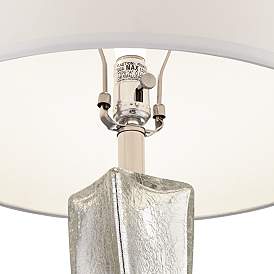 Image4 of Pacific Coast Lighting Oirin Silver Twist Crackle Mercury Glass Table Lamp more views