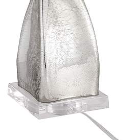Image5 of Pacific Coast Lighting Oirin Silver Twist Crackle Mercury Glass Table Lamp more views