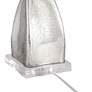 Pacific Coast Lighting Oirin Silver Twist Crackle Mercury Glass Table Lamp
