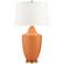 Pacific Coast Lighting Olivia 30" Orange Vase Modern Ceramic Lamp
