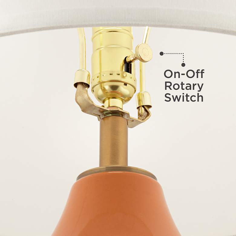 Image 5 Pacific Coast Lighting Olivia 30" Orange Vase Modern Ceramic Lamp more views