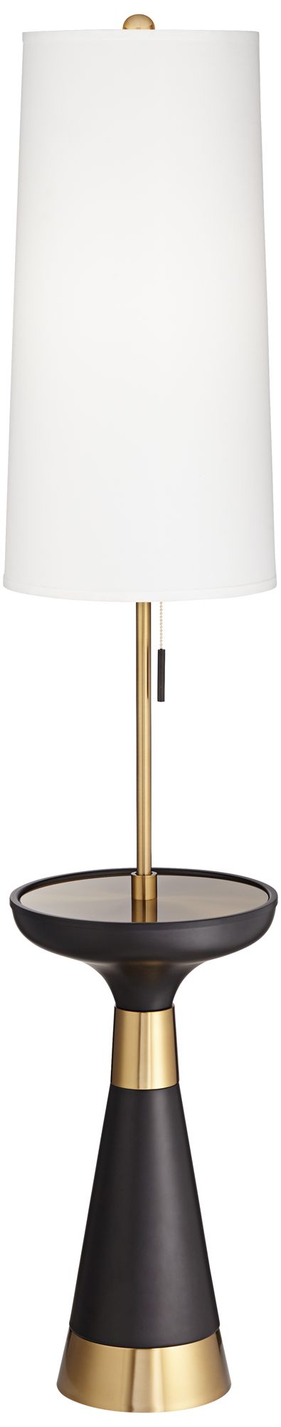 Pacific Coast Lighting Otis Black 66" High Tray Table Floor Lamp