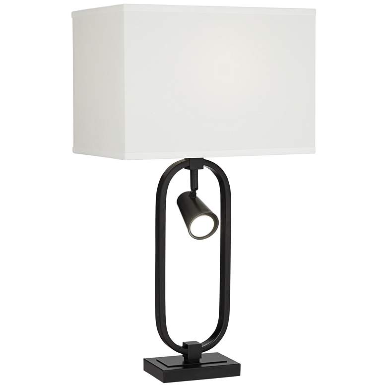 Image 2 Pacific Coast Lighting Oval Base Table Lamp with Adjustable Reading Light