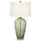 Pacific Coast Lighting Pavo 30 3/4" Green Glass Tall Modern Table Lamp