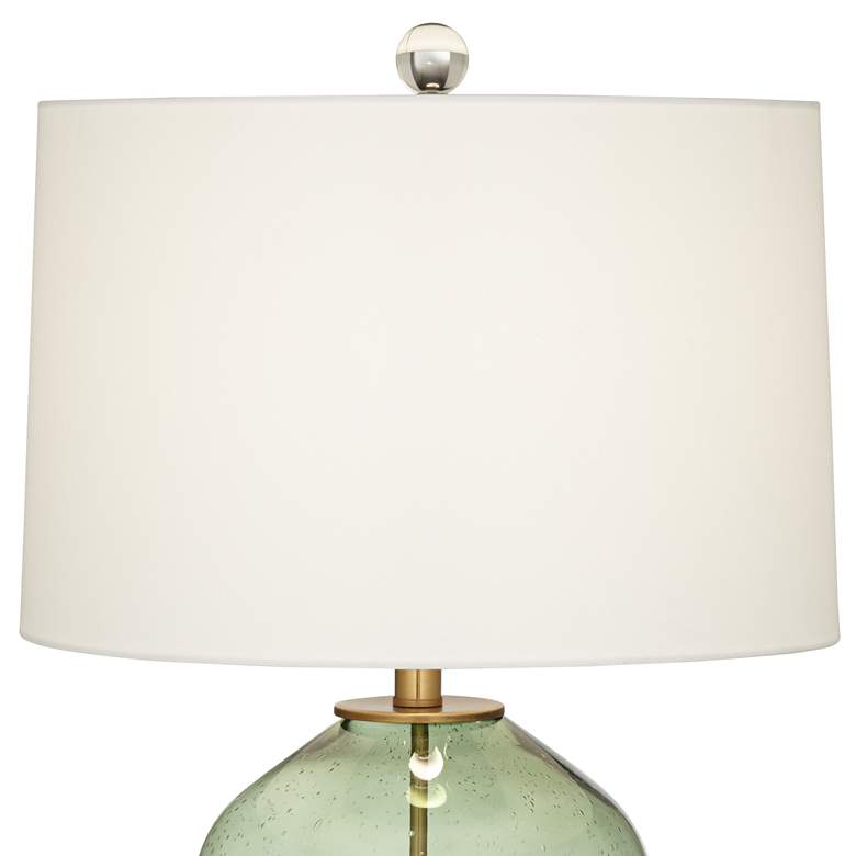 Image 4 Pacific Coast Lighting Pavo 30 3/4 inch Green Glass Tall Modern Table Lamp more views