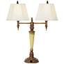 Pacific Coast Lighting Pontiac Double Arm Gold Crackle Outlet Table Lamp