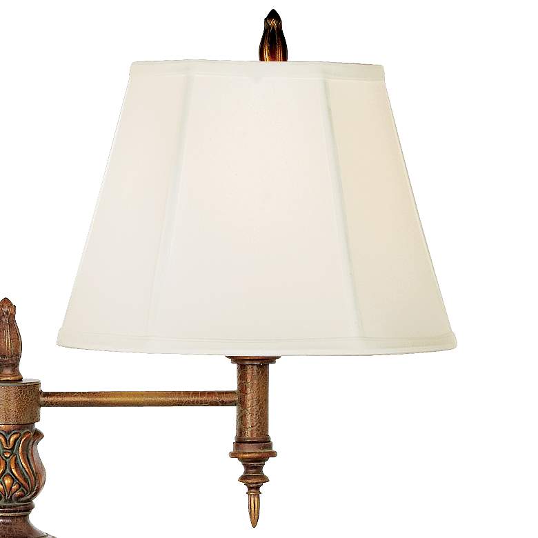 Image 2 Pacific Coast Lighting Pontiac Double Arm Gold Crackle Outlet Table Lamp more views