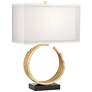 Pacific Coast Lighting Riley Gold Modern Open Ring Sculpture Table Lamp