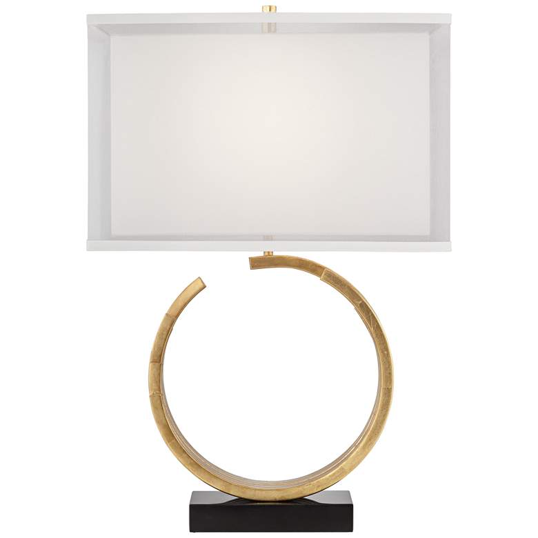Image 6 Pacific Coast Lighting Riley Gold Modern Open Ring Sculpture Table Lamp more views
