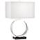 Pacific Coast Lighting Riley Open Circle Silver Leaf Modern Table Lamp