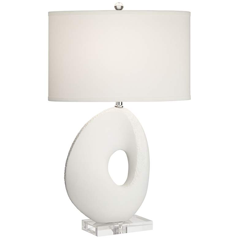 Image 2 Pacific Coast Lighting Rimma 29 inch White Modern Sculpture Table Lamp