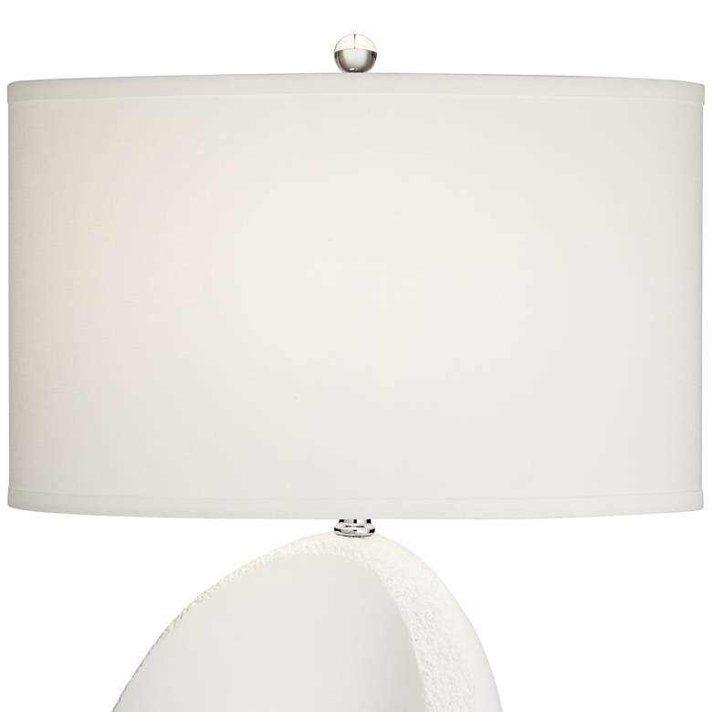 Image 4 Pacific Coast Lighting Rimma 29" White Modern Sculpture Table Lamp more views