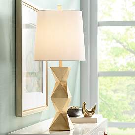 Image1 of Pacific Coast Lighting Ripley Gold Finish Modern Sculpture Table Lamp