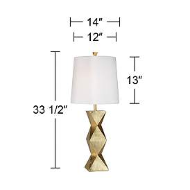 Image4 of Pacific Coast Lighting Ripley Gold Finish Modern Sculpture Table Lamp more views