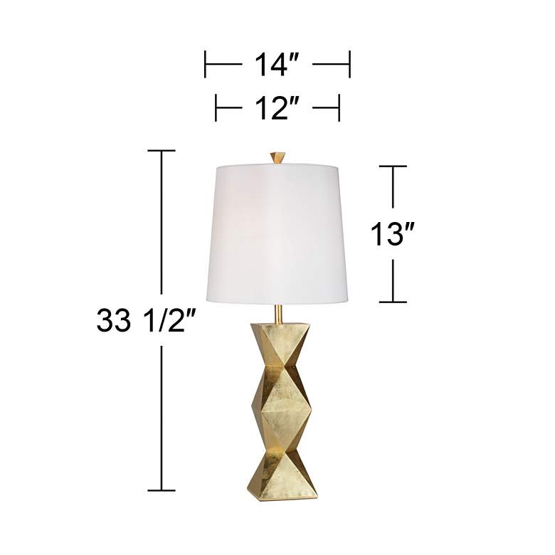 Image 4 Pacific Coast Lighting Ripley Gold Finish Modern Sculpture Table Lamp more views
