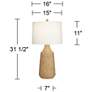 Pacific Coast Lighting Rocco 31 1/2" Camel Brown Modern Table Lamp