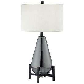 Image2 of Pacific Coast Lighting Rodin Grey Glass Modern Table Lamp on Stand