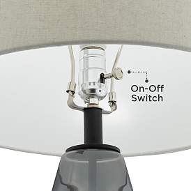 Image5 of Pacific Coast Lighting Rodin Grey Glass Modern Table Lamp on Stand more views
