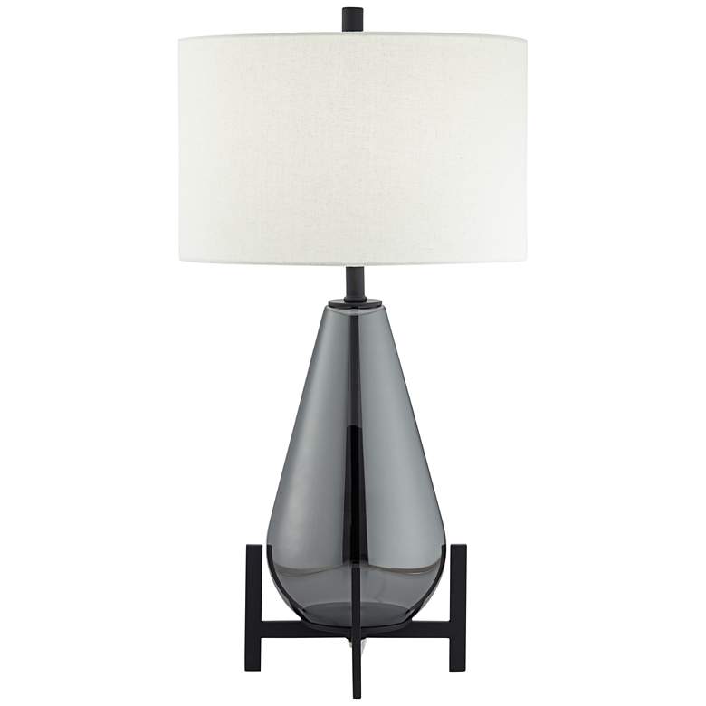 Image 7 Pacific Coast Lighting Rodin Grey Glass Modern Table Lamp on Stand more views