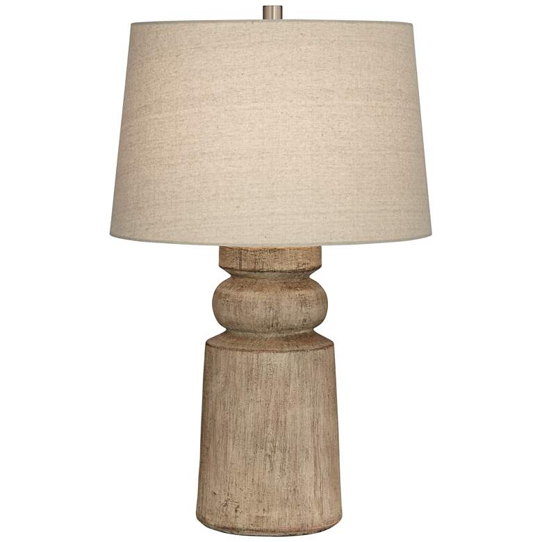 Image 2 Pacific Coast Lighting Rustic Totem 27 1/2 inch Faux Wood Table Lamp