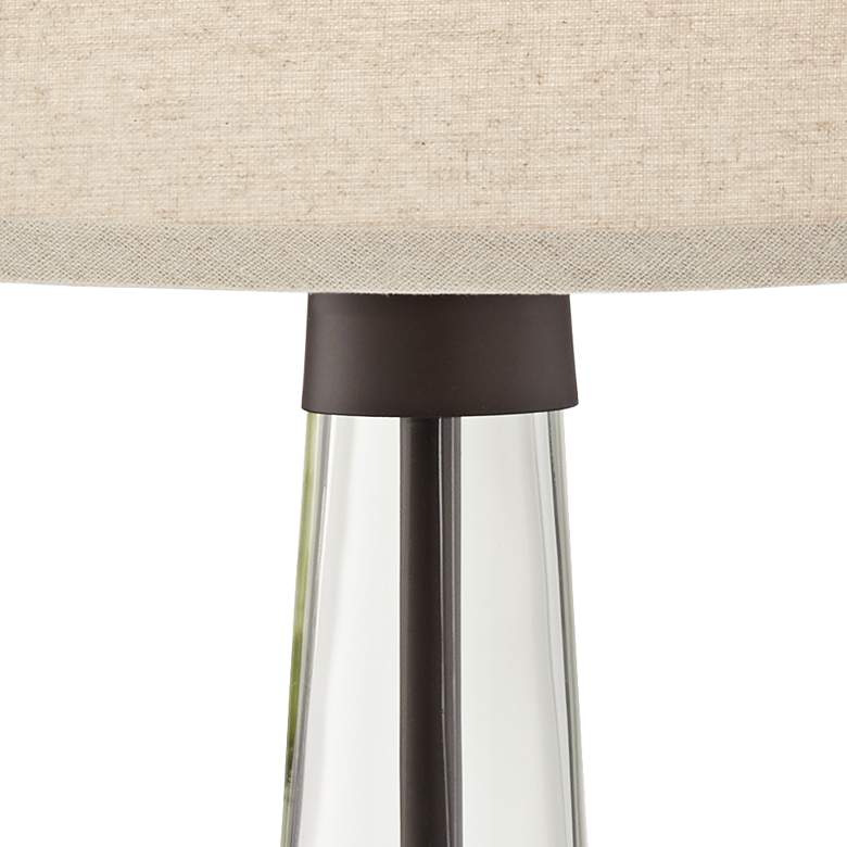 Image 4 Pacific Coast Lighting Silas Bronze-Rubbed Metal and Clear Glass Table Lamp more views