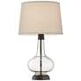 Pacific Coast Lighting Silas Bronze-Rubbed Metal and Clear Glass Table Lamp