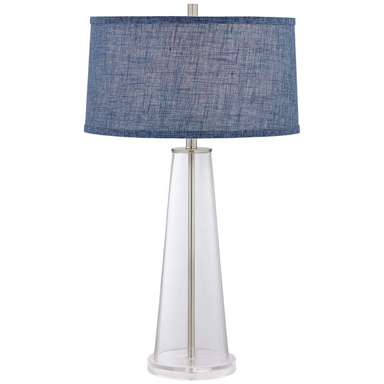 Image 2 Pacific Coast Lighting Simple 29 1/2 inch Blue and Clear Glass Table Lamp