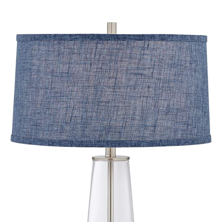 Image 3 Pacific Coast Lighting Simple 29 1/2 inch Blue and Clear Glass Table Lamp more views