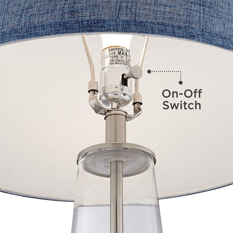 Image 5 Pacific Coast Lighting Simple 29 1/2 inch Blue and Clear Glass Table Lamp more views