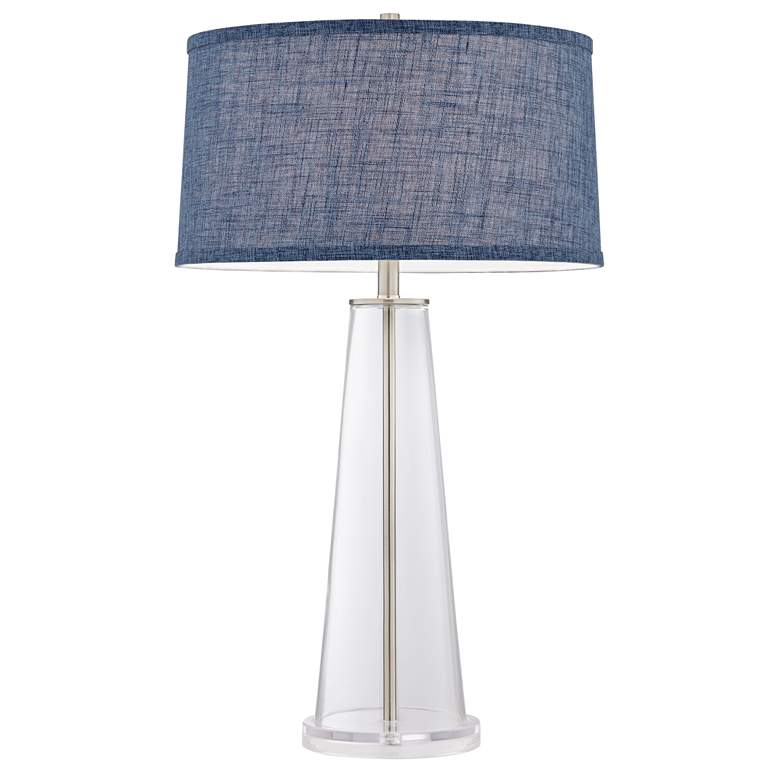 Image 7 Pacific Coast Lighting Simple 29 1/2 inch Blue and Clear Glass Table Lamp more views
