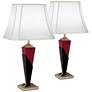 Pacific Coast Lighting Tapered Table Lamps withj Outlets Set of 2