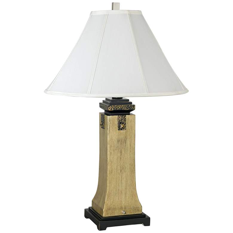 Image 2 Pacific Coast Lighting Tarnished Silver Western Rustic Table Lamp