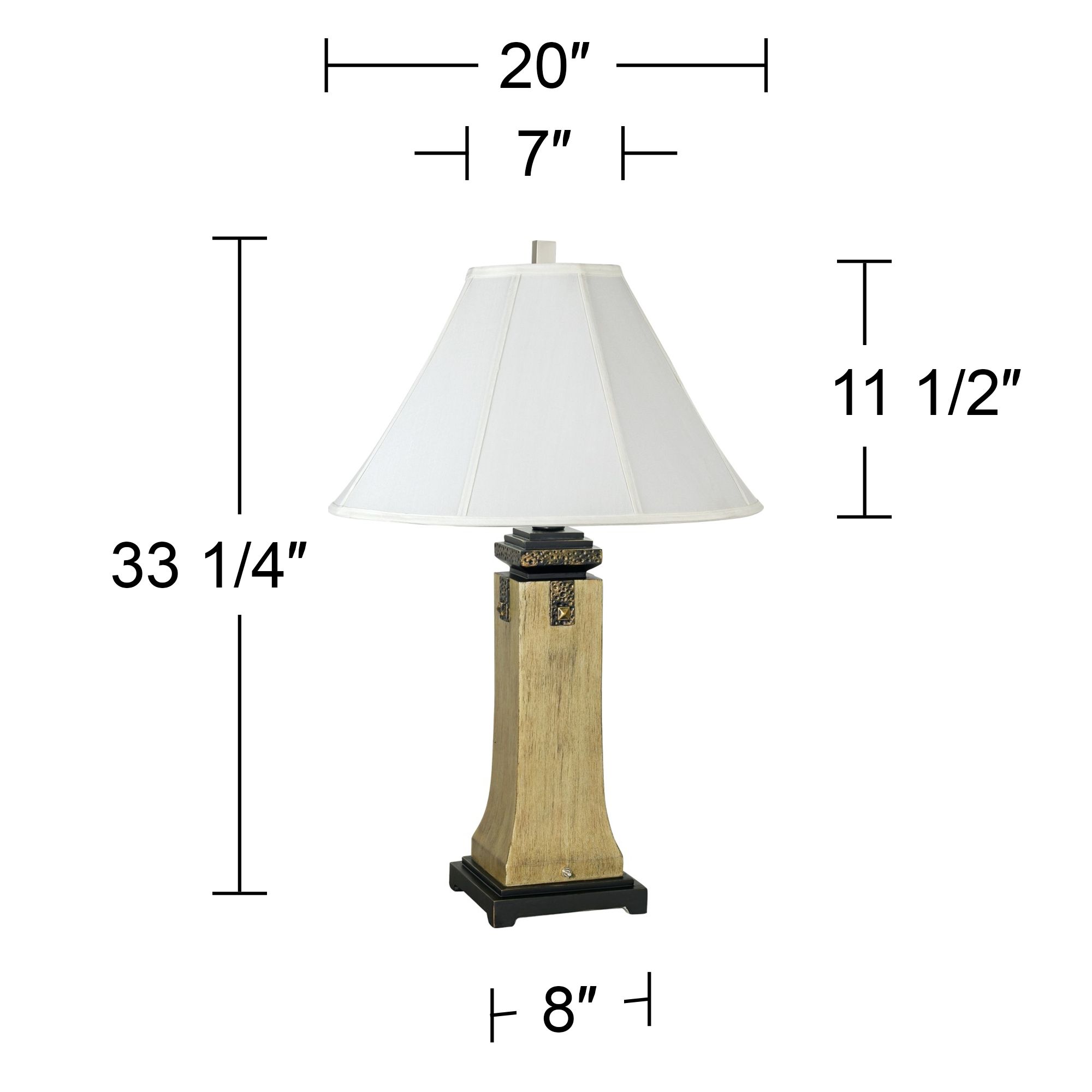 Pacific Coast Lighting Tarnished Silver Western Rustic Table Lamp