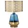 Pacific Coast Lighting Taurus 26" Cobalt Blue and Gold Table Lamp