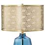 Pacific Coast Lighting Taurus 26" Cobalt Blue and Gold Table Lamp in scene