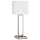Pacific Coast Lighting Tempest Brushed Nickel Lamp USB Ports and Outlets