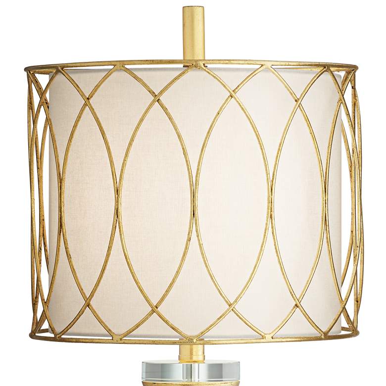 Image 4 Pacific Coast Lighting Treviso 32" Gold Leaf Metal Table Lamp more views