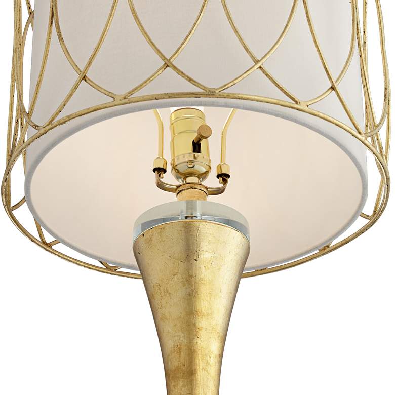 Image 6 Pacific Coast Lighting Treviso 32 inch Gold Leaf Metal Table Lamp more views