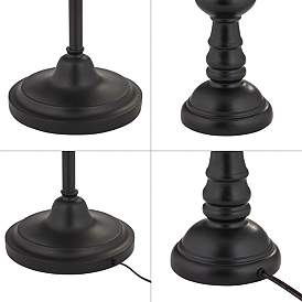 Image4 of Pacific Coast Lighting Tripoli Black 3-Piece Floor and Table Lamps Set more views