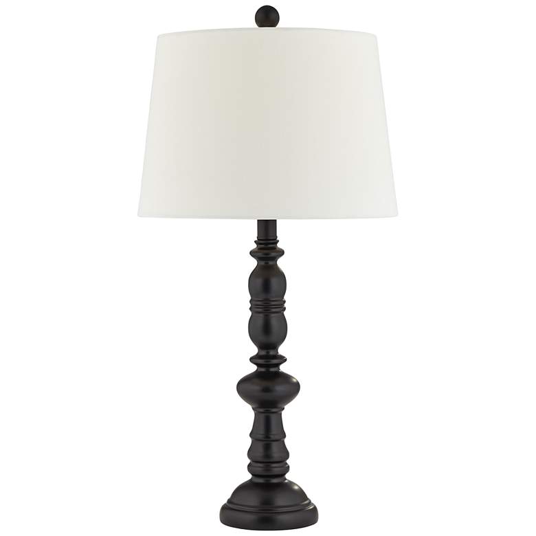 Image 6 Pacific Coast Lighting Tripoli Black 3-Piece Floor and Table Lamps Set more views