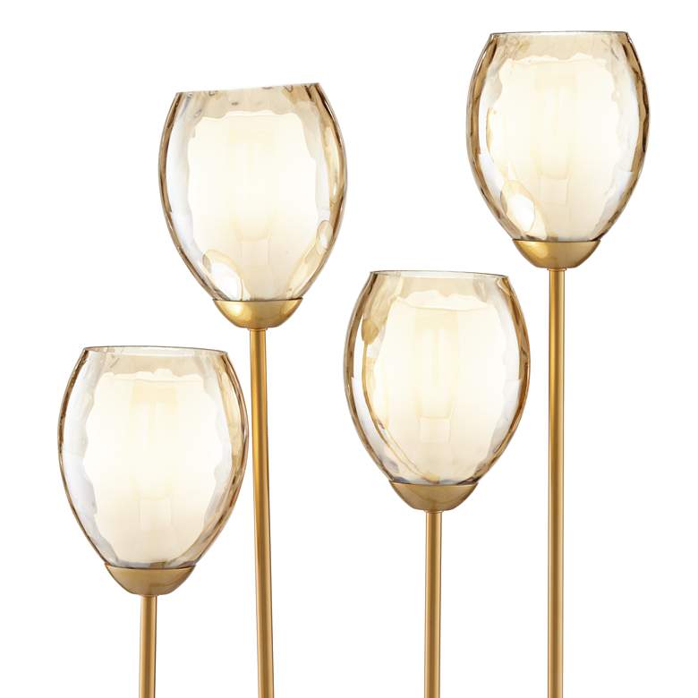 Image 4 Pacific Coast Lighting Tulip 64" High 4-Light Warm Brass Floor Lamp more views