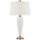 Pacific Coast Lighting Twist 30 1/4" High Pearl White Glass Table Lamp