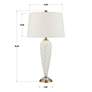 Pacific Coast Lighting Twist 30 1/4" High Pearl White Glass Table Lamp
