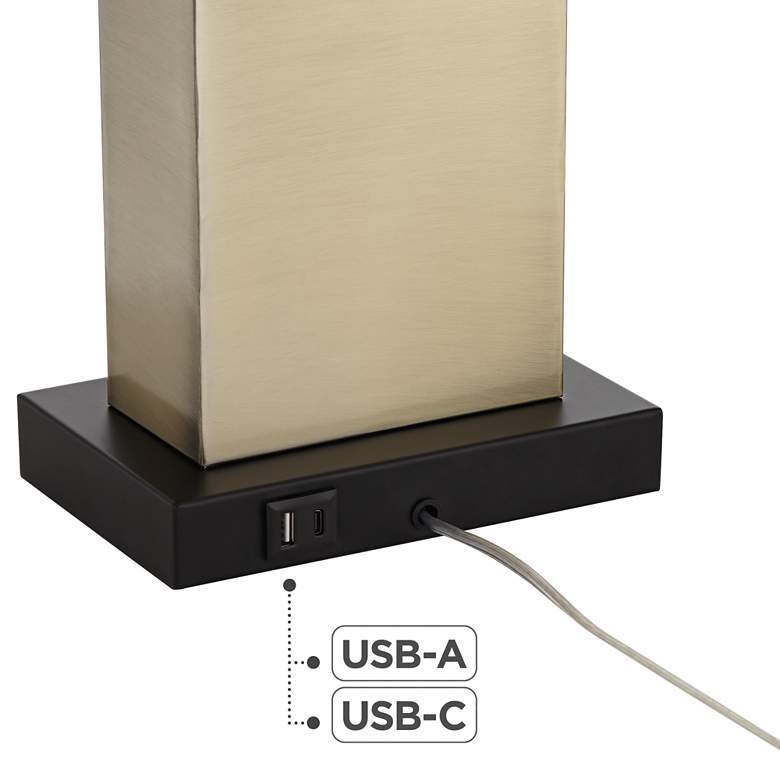 Image 7 Pacific Coast Lighting Two-Tone Faux Marble and Gold Table Lamp more views