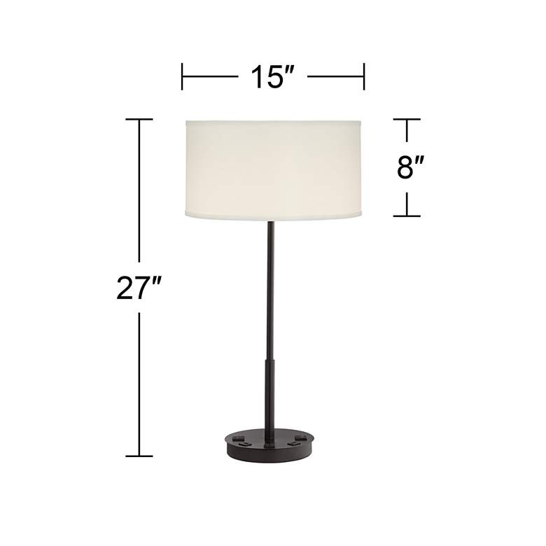 Image 4 Pacific Coast Lighting Undine Dark Bronze USB Ports and Outlets Table Lamp more views